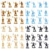 50pcs Mini Medieval Soldier Figurines - 12 Styles Miniatures for Military Enthusiast RPG War Games Table Ornament Car Decor JXB