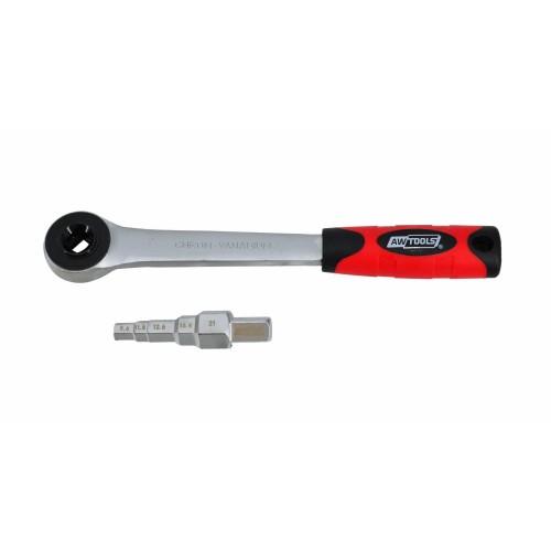 AW Tools Double Sided Chrome Vanadium Steel Ratchet
