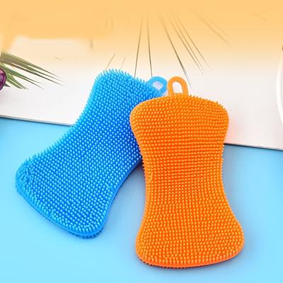 1PC Silicone Sponge Dishwasher and Kitchen Scrub, Reusable, Double-sided Cleaning Sponge, Multi-purpose, Used for Tableware