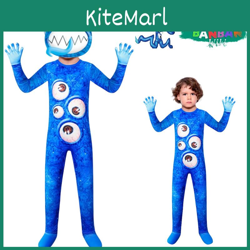 High-quality Cartoon Cosplay Dance Costume For Kids Blue Soft Milk Silk Fabric