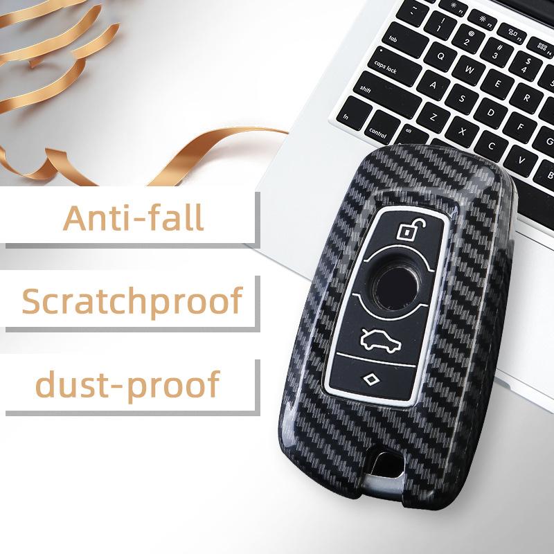 Abs Carbon Fiber Car Key Case Cover Shell For Bmw 1 3 5 7 Series X1 X3 X4 X5 X6 G20 G30 F15 F16 G01 G02 G05 F10 F20 F30 G07 F34