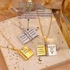 Stainless Steel My Little Star Engrave Book Pendant Necklace For Daughter Love Openable With 7 Pages Gift Women's Sweater Chain