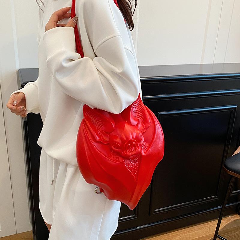 European and American Punk Style Bat Shaped Design Backpack Original Personalized High-end Halloween Exclusive Women's Bag Trend