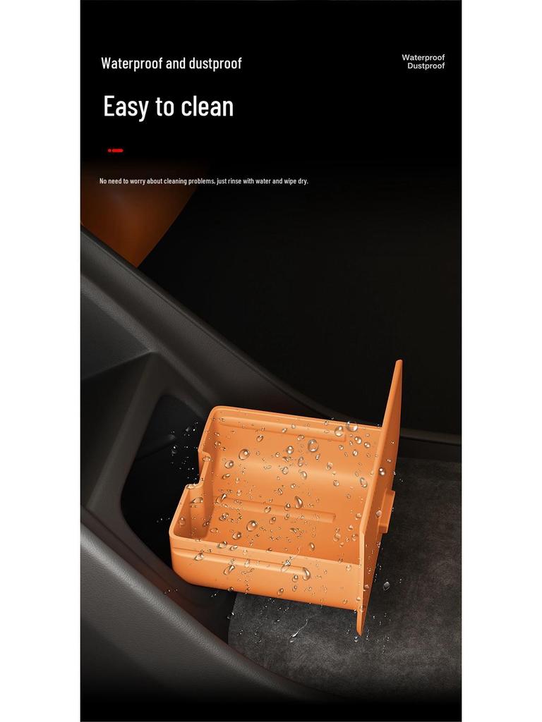 Yu7 Center Console Fragrance Holder, Anti-Shake Silicone Storage Box for Screen's Rear.