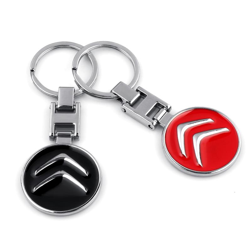 1 ud. Nuevo Llavero Metálico para Coche Anillo de Llave Hueco Accesorios Para Citroen C1 C2 C3 C4 Grand Picasso C4L C5 C-ELYSEE Berlingo Cactus DS