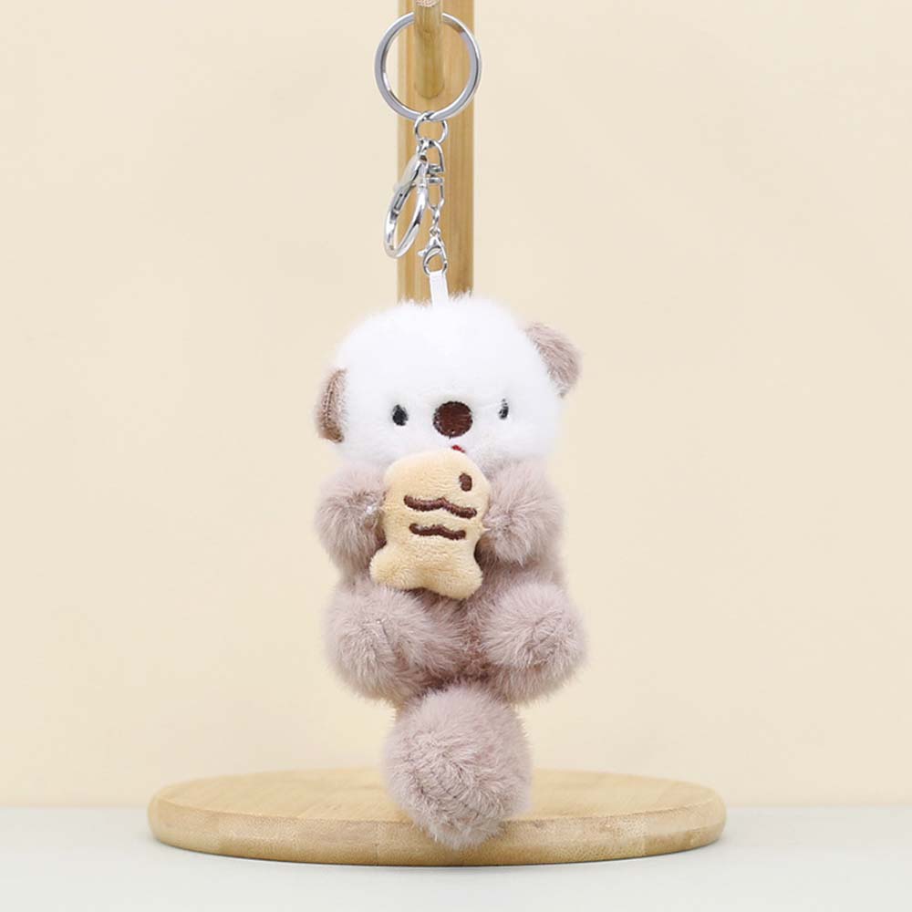 Decorations Plush Otter Bag Pendant Keys Accessories Otter Keyring Cartoon Otter Keychain  Children
