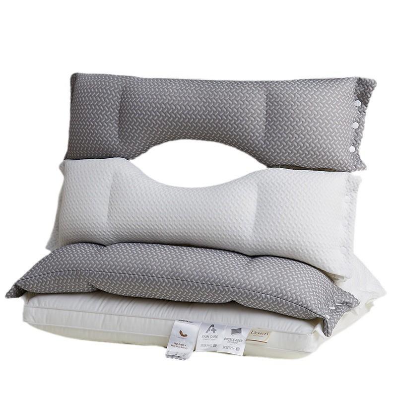 Orthopedic Cervical Support Pillow With O-Shaped Neck Cradle Dual-Layer Memory Foam Side Back Sleepers