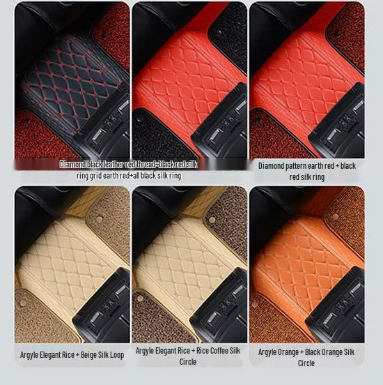 Premium Double/Single Layer Diamond Car Floor Mats - Full Coverage, Dirt-Resistant, Fits Thousands of Models