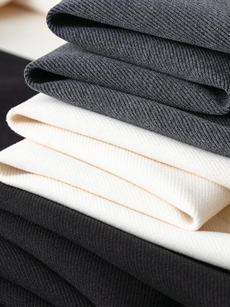 Premium Wool Narrow Straight-Leg Pants for Women - Autumn/Winter 2025 Pear-Shaped Casual Suit Pants