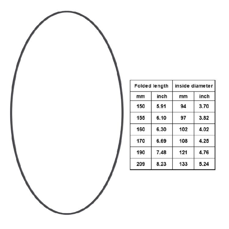 Cassette Drive Belt Rubber Replacement 150-209mm Folded Size 1.2mm for Vintaged Recorder Players and Turntables