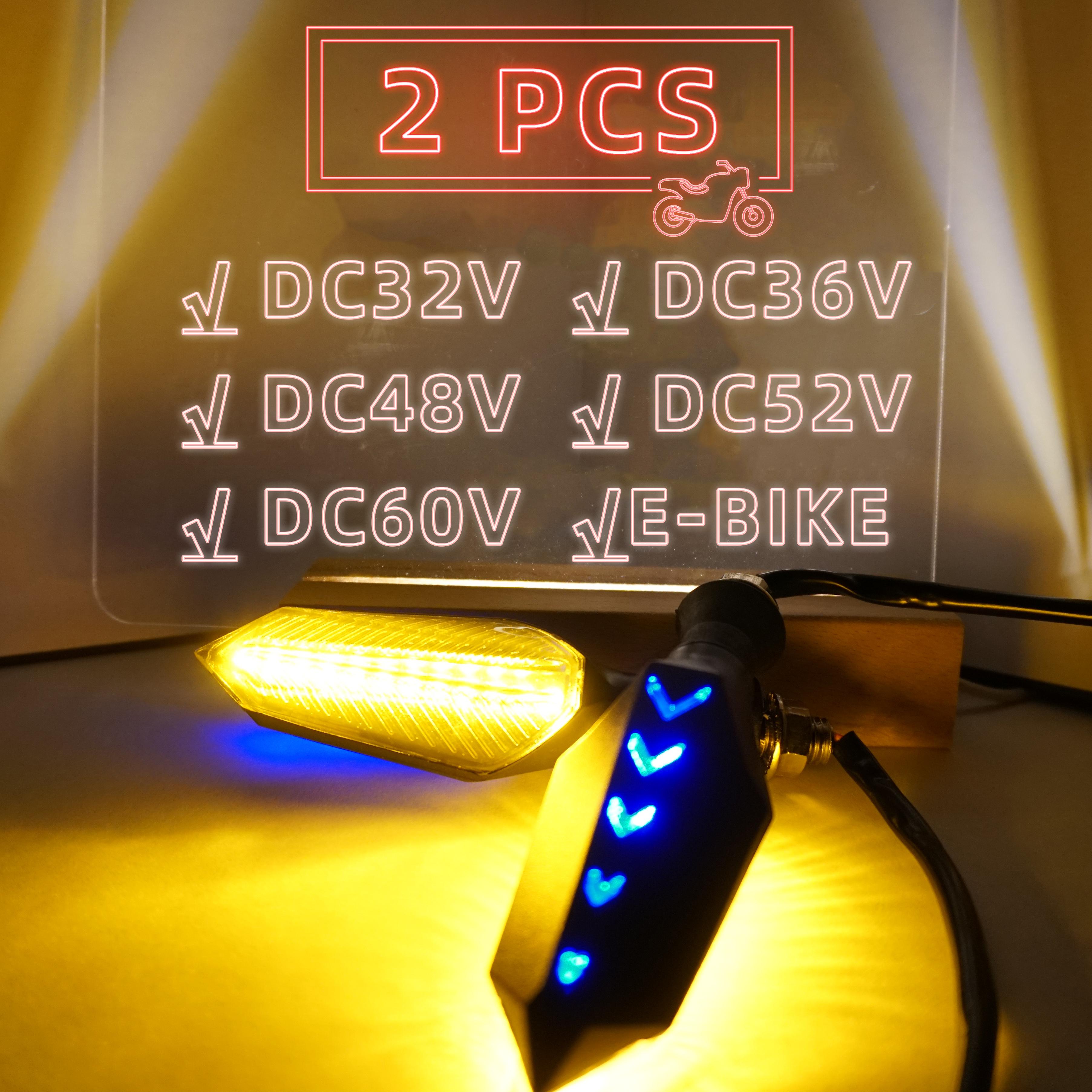 

Светодиодные указатели поворота для мотоцикла, DC 36 В 48 В 52 В 60 В, мигающие мигающие фонари, индикаторная лампа для мотоцикла, электроскутера, велосипеда, электровелосипеда DC32V-60V жёлтый/синий