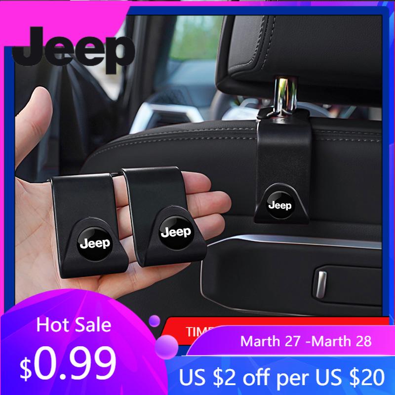 Pro Jeep 2 ks Přenosné háčky na zadní stranu autosedačky Úložné doplňky Pro Jeep Grand Cherokee Wrangler JK Gladiator Compass Renegade