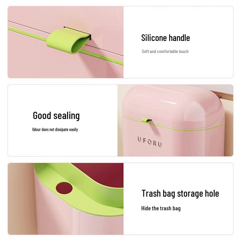 Pinhuan Cute Wall-Mounted Kitchen Trash Can