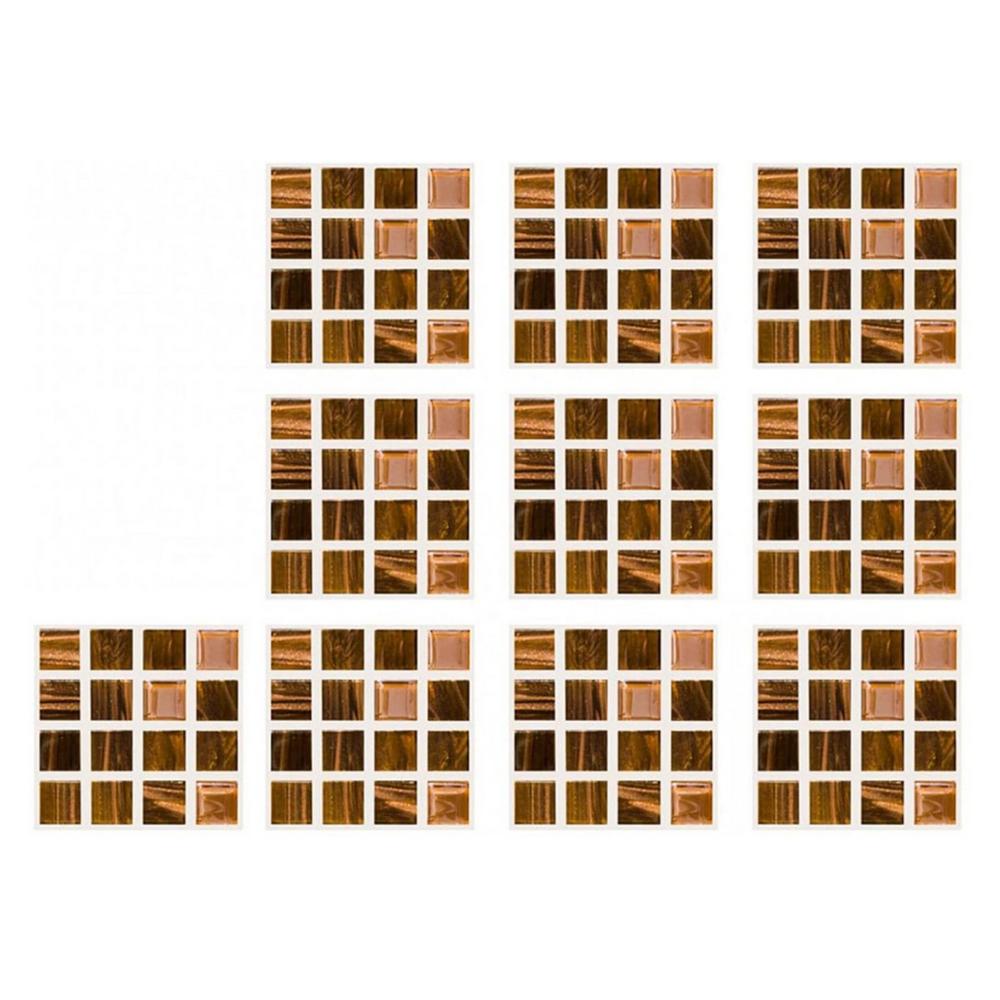 10pcs 3D Colorful Marble Mo-saic Wall Tiles Tiles Sticker Kitchen Backsplash Self Adhesive Waterproof Home Decor