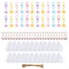 Flowers Keychain Gift Set Colorful Floral Keyring Backpacks Handbag Pendant Car Keychain Bag Charm Decorations for Guest M68E