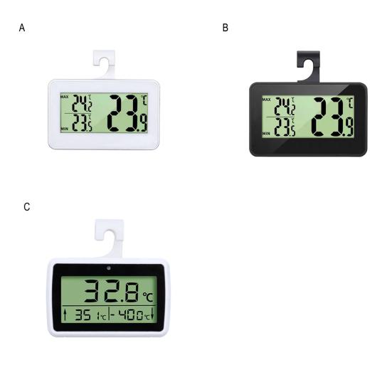 Yousheng Digitalt Kjøleskapstermometer LCD-skjerm Høy Presisjon Vanntett Magnetisk Hengende Kjøleskap Fryser Elektronisk Temperaturmåler