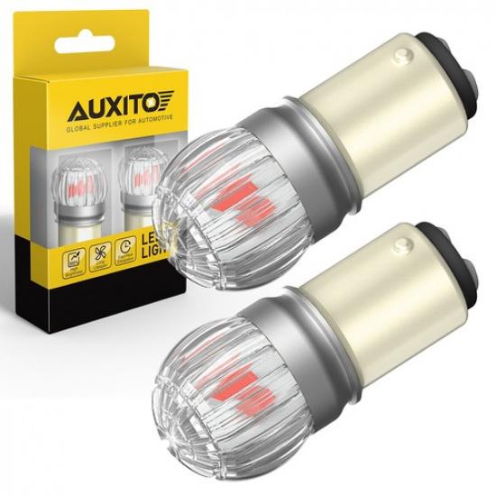 2X AUXITO 1157 Red LED Stop Signal Turn Brake Light Tail Bulbs BAY15D US