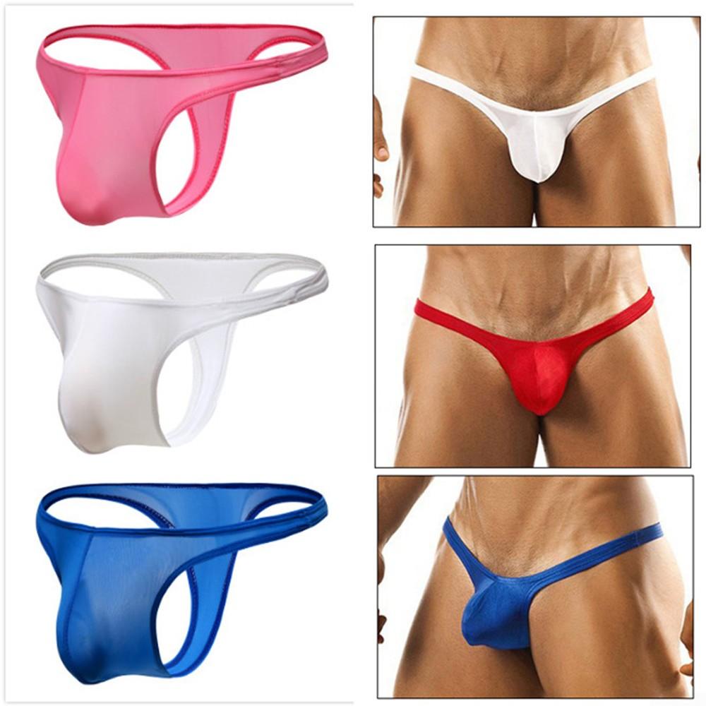 Sexy- Mens Stretch Hot G String Pouch Soft-Bikini Thongs Bulge Underwear Briefs.