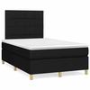 VidaXL Slat Bed Base with Mattress Black 120x190 Cm Fabric, Bed, Bed Frame, Double Bed, Bedroom Furniture At 3269932