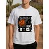 European Sizes Men'S Basketball Graphic T-Shirt - Quick-Dry Moisture-Wicking Athletic Tee, Breathable Loose Fit Shirt for Gym