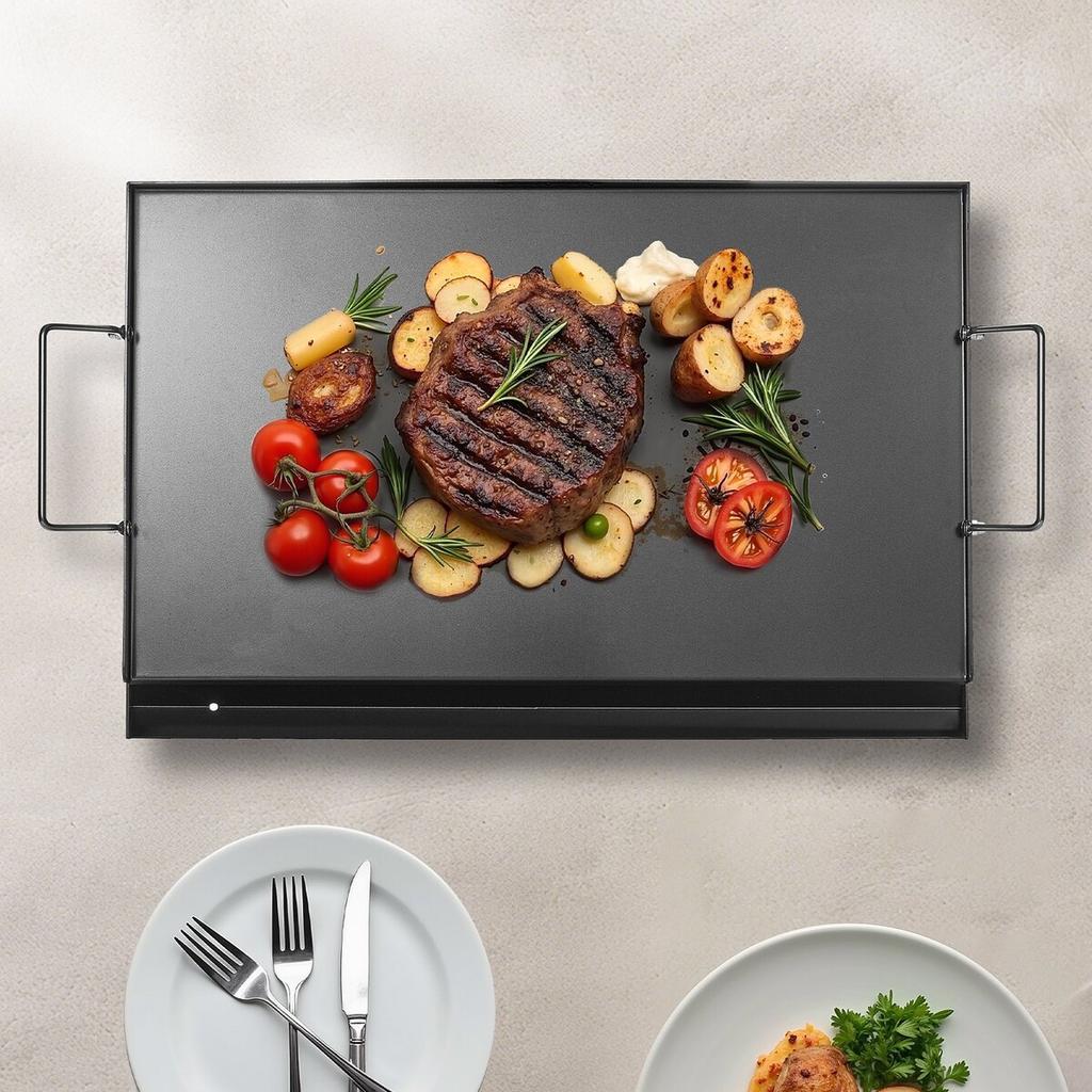 24x16 in Flat Top Griddle Carbon Steel Universal BBQ Grill Pan Cookware