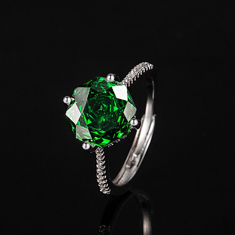 

New Moissanite Ring 925 Sterling Silver Shining Adjustable Simplicity Luxury For women Jewelry Wedding Plated 18K White Gold resizable