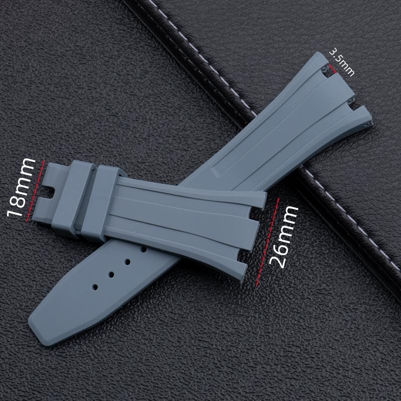 High Quality Liquid Silicone Rubber Watchband Replacement For 41mm Dial AP Strap For 15400/15500/26331 Pin Buckle Bracelet