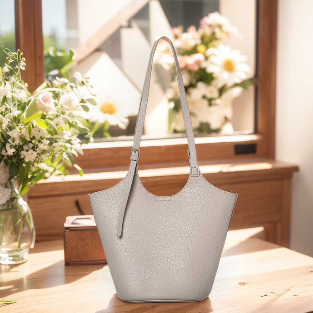 

Женский дизайнерский кошелек на плечо, большая вместительная элегантная сумка из искусственной кожи, однотонная стильная сумка-тоут с регулируемым ремешком для вечеринки и отдыха