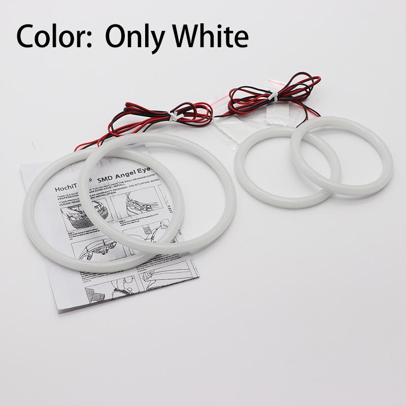 LED SMD Cotton Light Switchback Angel Eye Ring DRL Kit For BMW 3 Series E90 E91 2005 2006 2007 2008 Xenon Headlights