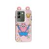 KEYSION Cute Ear Cartoon Case for VIVO V29e 5G with Lanyard Soft Silicone+PC Shockproof Phone Back Cover for VIVO V29e