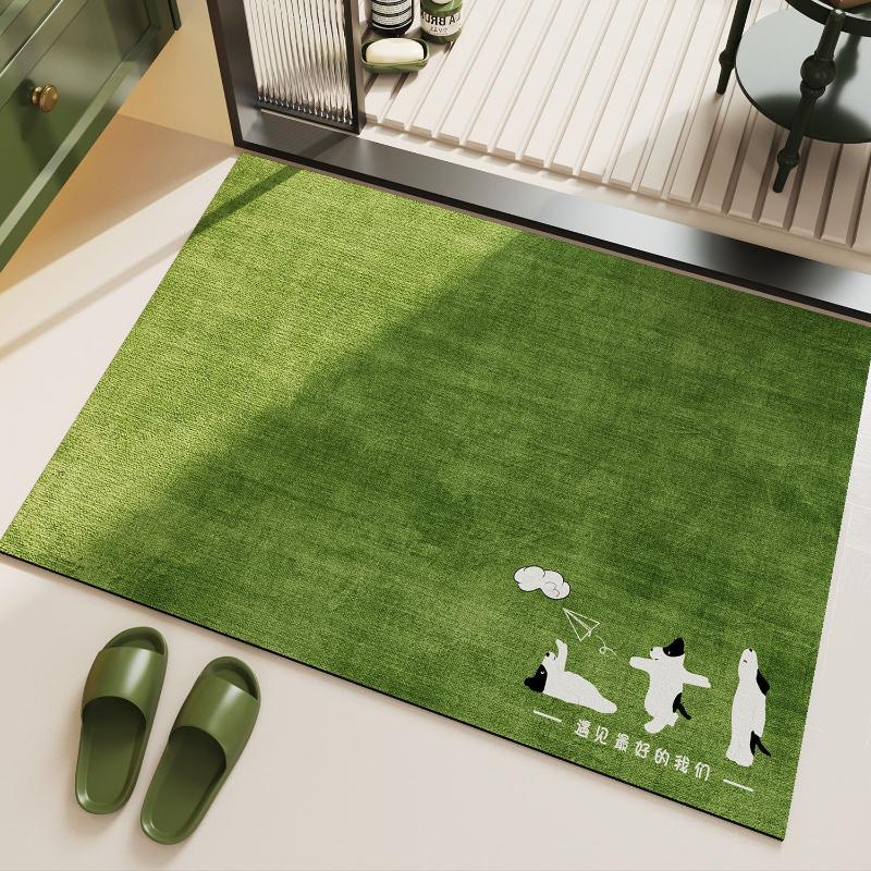 

Cute Panda Printed Bathroom Mat with Anti Slip and Water Absorbing Quick Drying Carpet for Bathroom Home Decoration 40x60cm 16x24inch