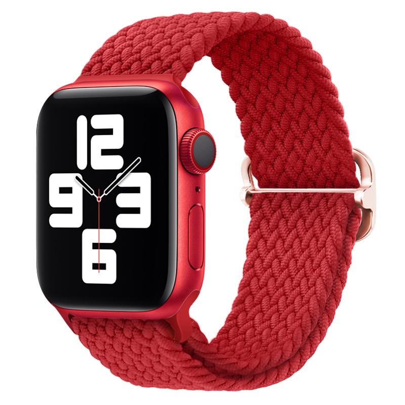 Braided Loop Strap for Apple Watch Band 44mm 40mm 49mm 45mm 41mm 46mm 42 38mm Nylon Bracelet iWatch Series Ultra 10 9 8 7 6 5 SE