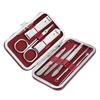 8 stk Rustfritt stål neglesaks Cutter Clippers Sett Fingernegl tånegl (rød)