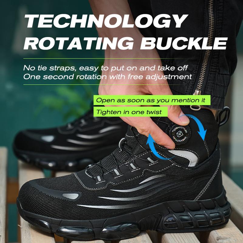 Industrial Safety Boots Men Indestructible Steel Toe Work Boots Anti-smash Stab-resistant Safety Shoes Hiking Botas