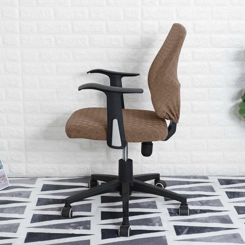 Office Chair Cover Oilproof Elastic Stretch Slipcovers Washable Dustproof Stretchable