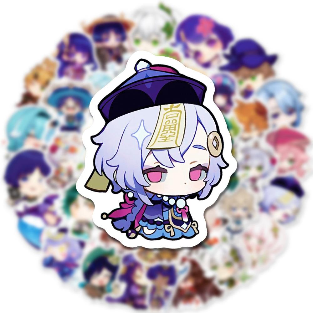 10/30/50pcs Genshin Impact Stickers Stickers Anime Game Decals DIY Guitar Luggage Scrapbook Waterproof Reward Art Sticker Toy