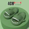 Thick-Sole Shark Slippers: Funny Poop-Stepping Design for Men & Women, Indoor/Outdoor Cartoon-Style.