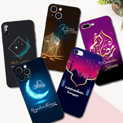 Black Tpu Case for Iphone 5 5s Se 2020 6 6s 7 8 Plus X 10 XR XS 11 12 13 Mini Pro MAX Back Cover Ramadan