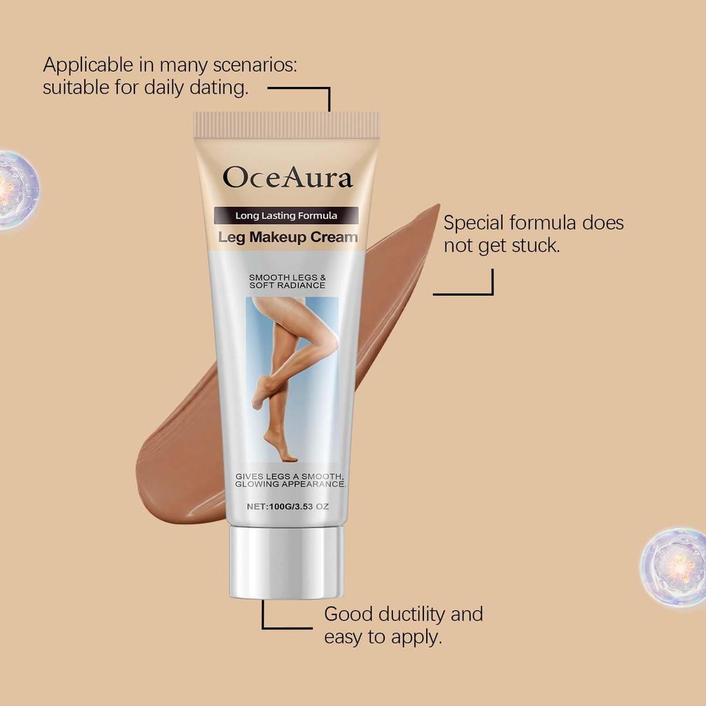 OCEAURA Skin Tone Leg Concealer: Lightweight, Non-Sticky, Natural Even Coverage Foundation Cream