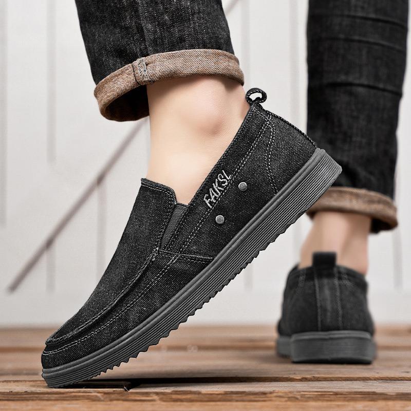 Autumn new canvas shoes casual men's low-top fashion trend denim men's shoes