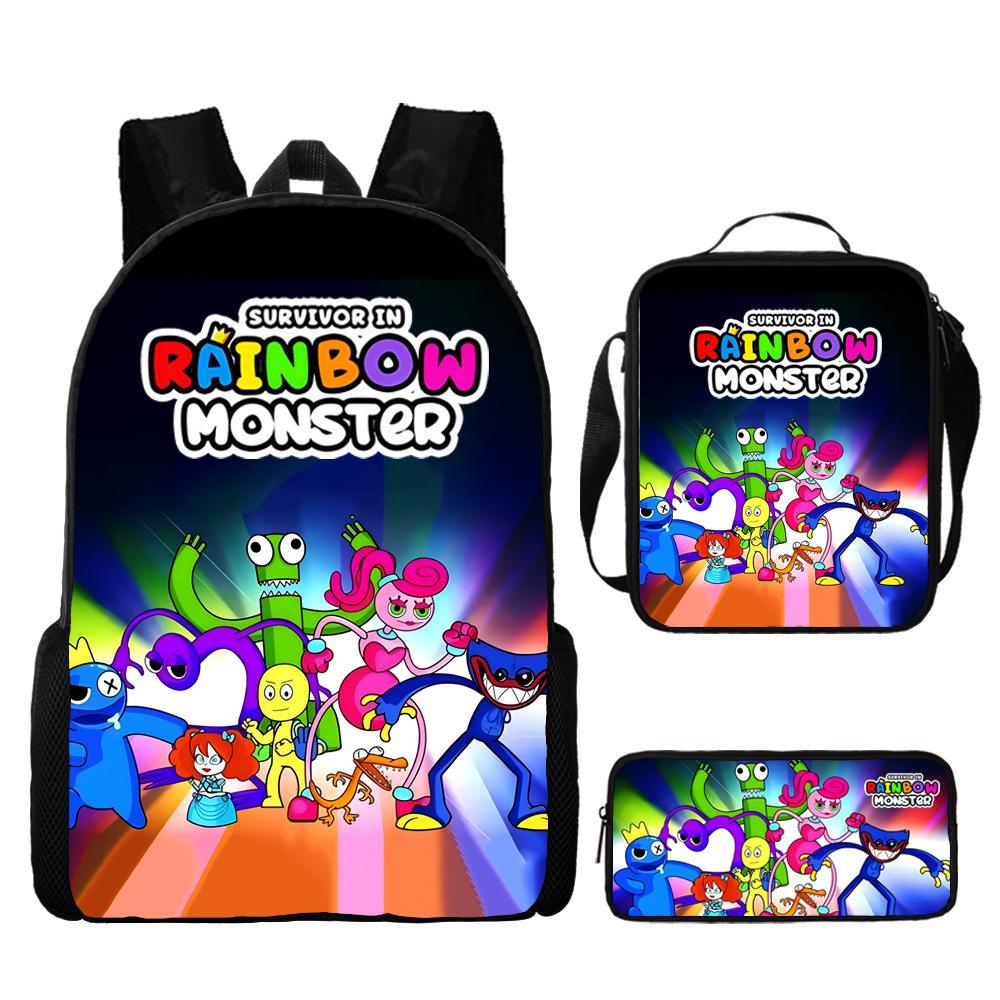 Rainbow Friends Cartoon School Bag Primary School 3rd and 4th Grade Lightweight Burden Reduction Rainbow Friends Backpack