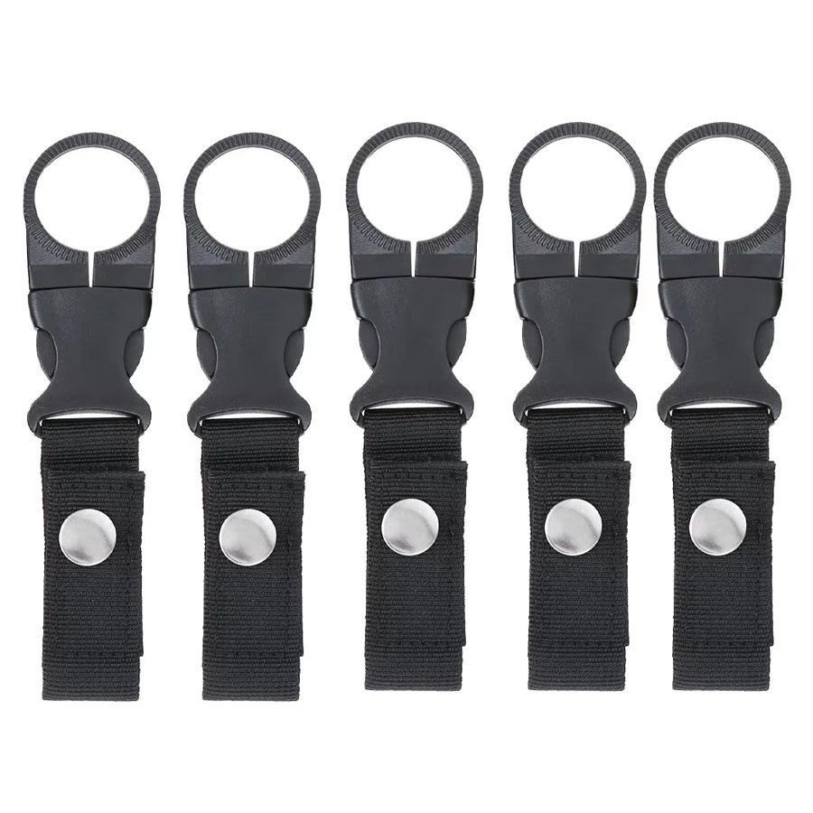 Webbing Water Bottle Holder Climbing Carabiner Belt Backpack Hanger Hooks Clip Multifunction Water Bottle Nylon Buckle Hook Clip