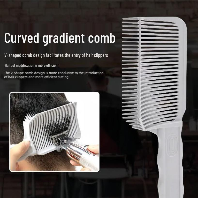 Professional Men's Hair Cutting Comb - Flat-Top, Leveling, Shaving, Push-Side, Crew Cut, Precision Comb