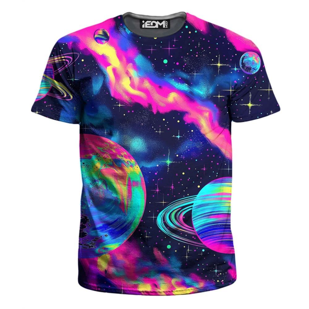 Men's T-Shirts 3D Print Colorful Pattern Round Neck T-Shirts Casual for Men Women Tops