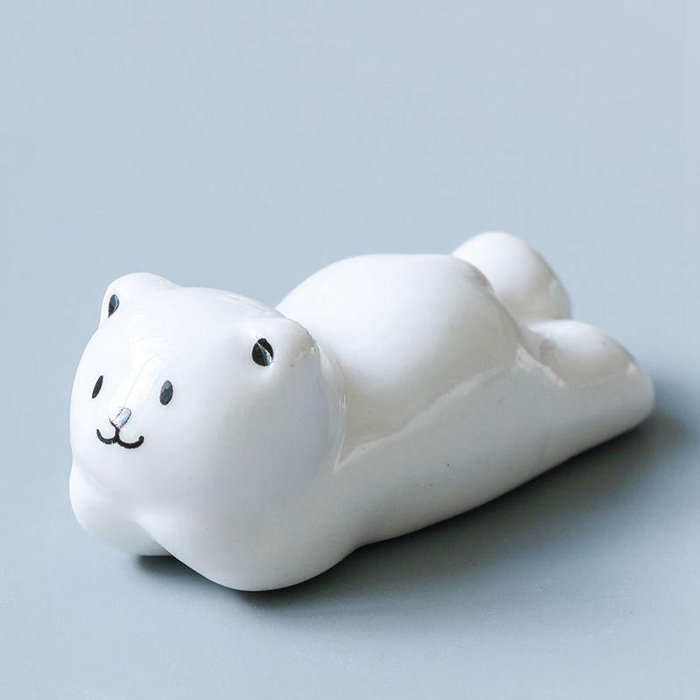 Polar Bear Creative Cute Ceramic Chopstick Rest Tableware Rack Dinnerware Stand Chopsticks Holder
