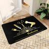 Barber Shop Welcome Mat Barber Shop Sign Floor Mat Graphic Printed Doormats for Bathroom Kitchen Entrance Carpet Home Decor