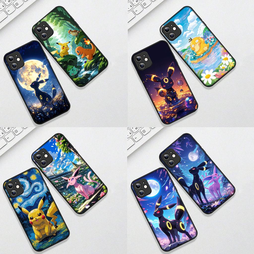 Cover for Motorola Moto G86 G57 E14 E15 G14 G34 G67 G84 G24 A54 G15 Power E22 Phone Case Espeons P-Pokemons Umbreons P-Pikachus