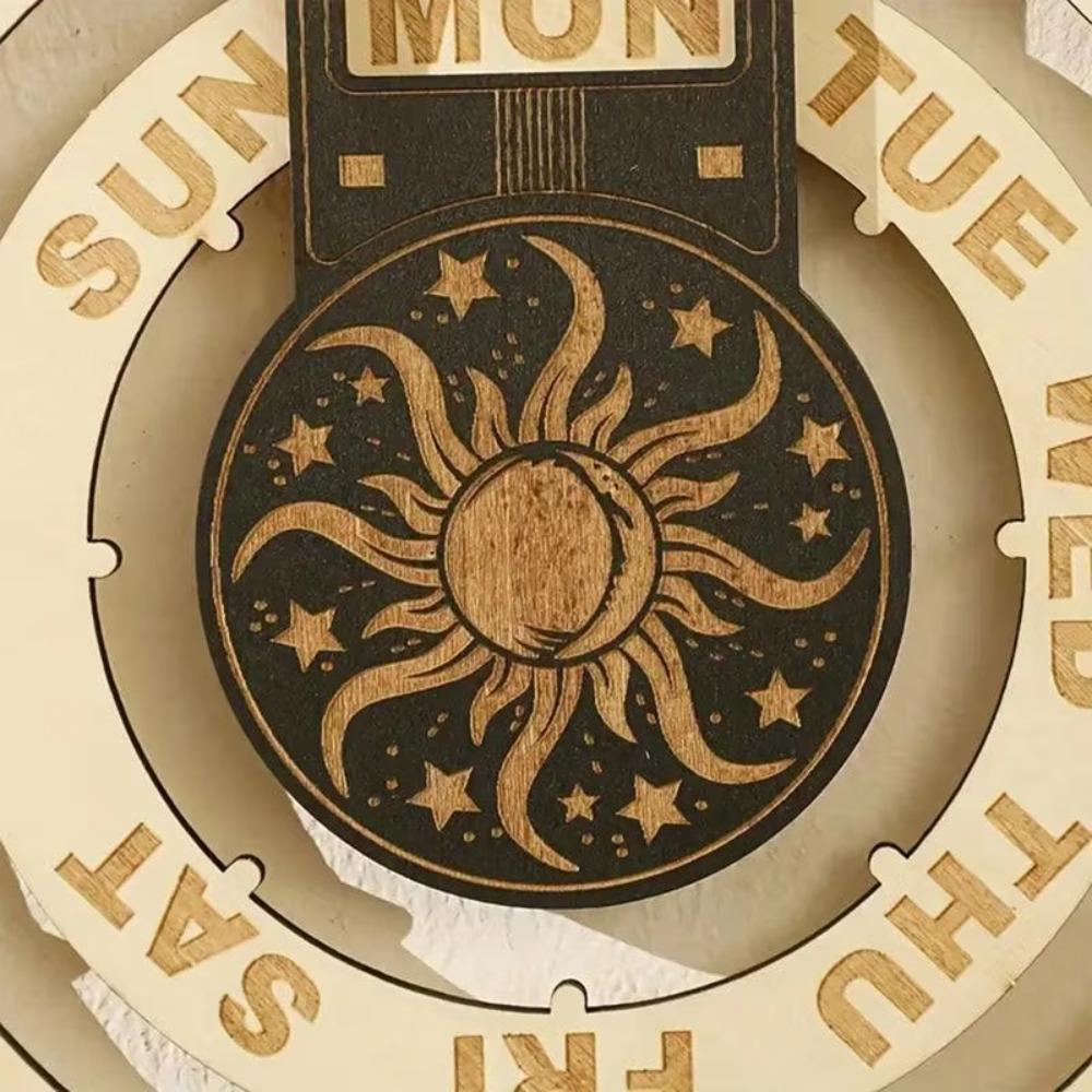 Personalized Rotating Calendar Retro Hanging Calendar Creative Wall Mounted Calendar Bedroom