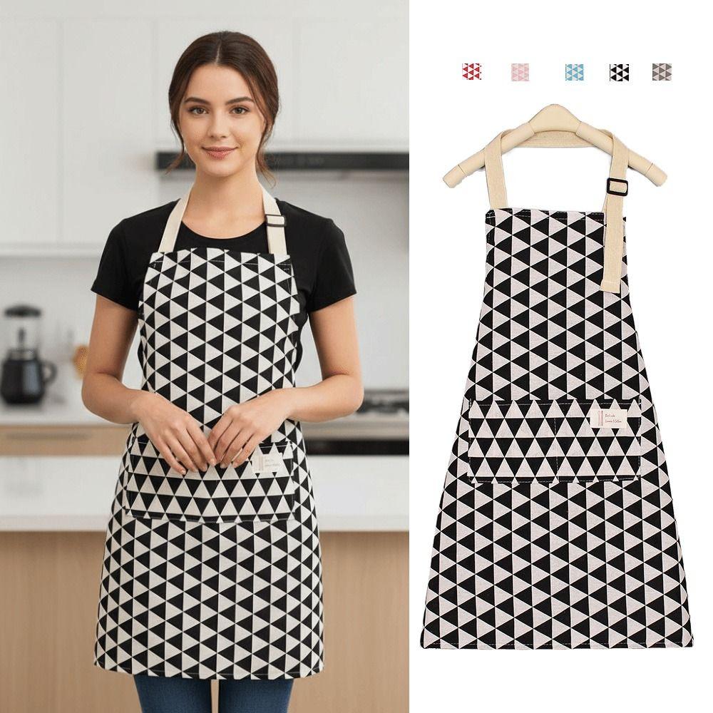 Breathable Kitchen Aprons Geometry Gardening Work Clothes For Cleaning Cooking Baking