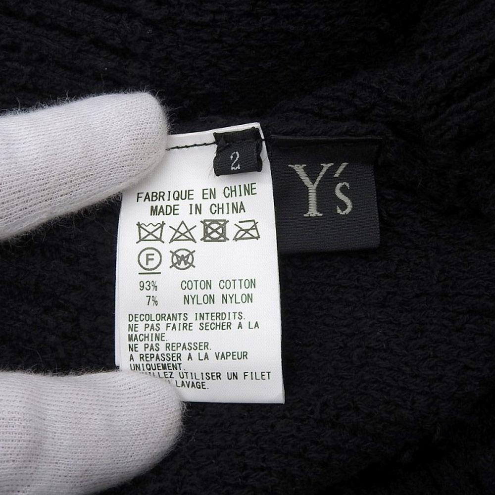 Y's Y's Y's Different Knit Docking Pullover Knit Tops Women's Black Size 2 YY-K75-680 Tops 2 blackUsed